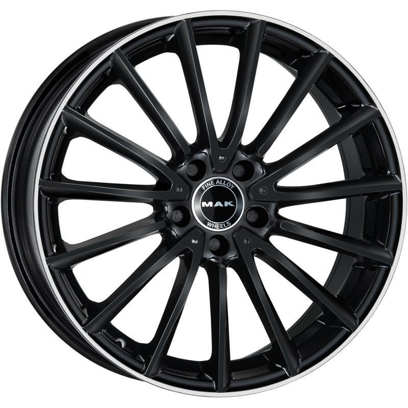 MAK Komet 7.5x17 5*112 ET36 DIA66.6 Gloss Black Mirror Ring Литой