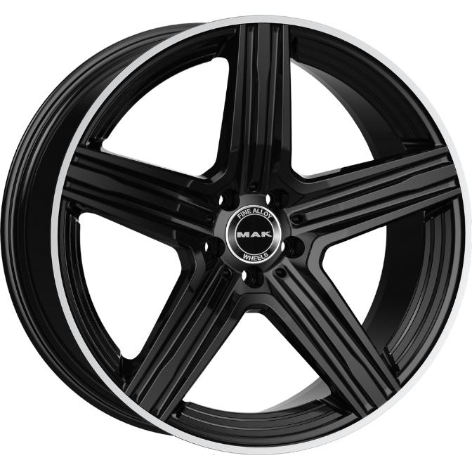 MAK Lewis 9x18 5*112 ET50 DIA66.6 Gloss Black Mirror Ring Литой
