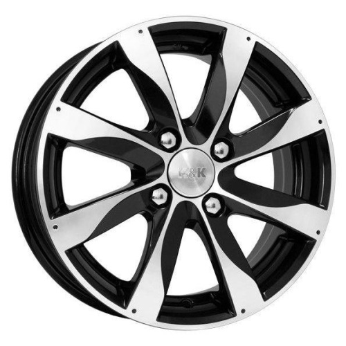 K&K Джемини 5.5x14 4*100 ET49 DIA56.6 Алмаз черный Литой