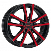 MAK Milano 7x17 5*114.3 ET40 DIA76.1 Black Red Face Литой